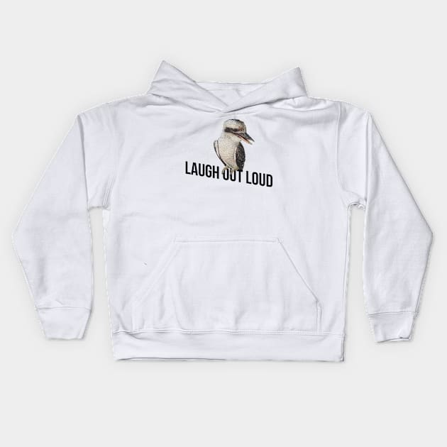 LOL Laugh Out Loud Kookaburra Kids Hoodie by Earth and Heart